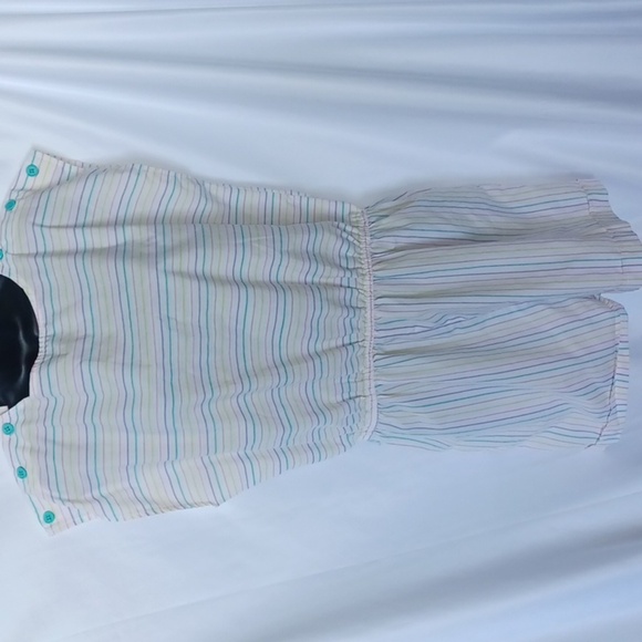 Mister Noah 1980’s vintage romper stripped  print size medium,  pastels - Picture 1 of 9
